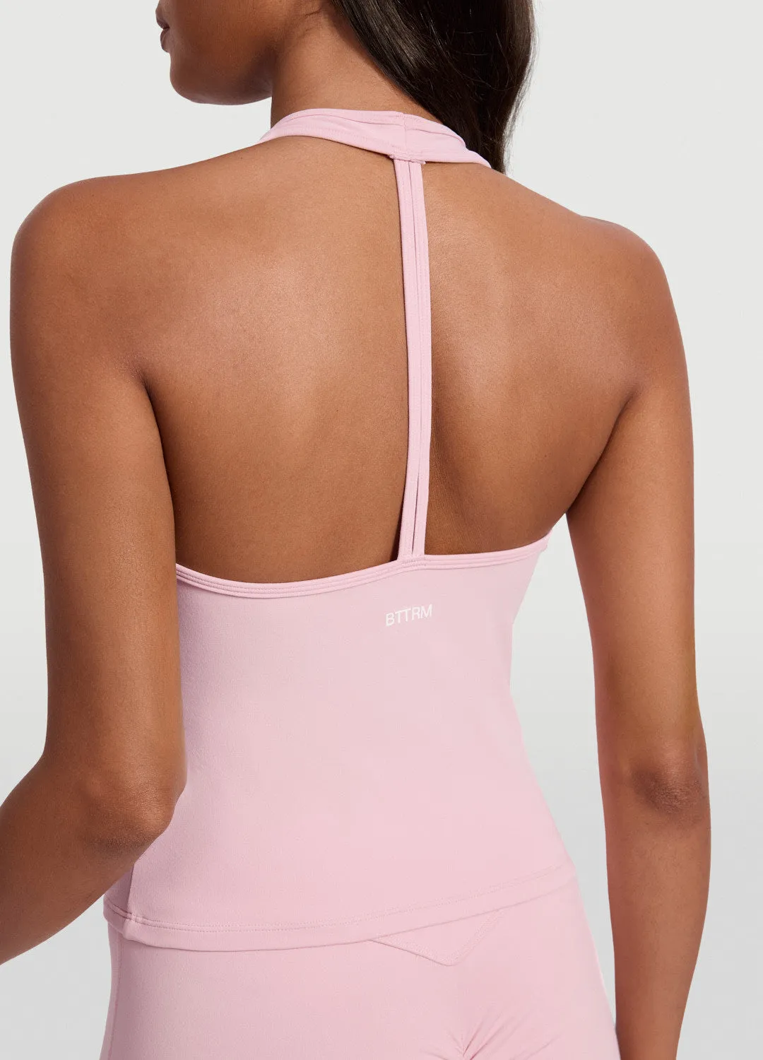 Open Back Halter Tank Top Lightweight Weave Autonomous - capable
