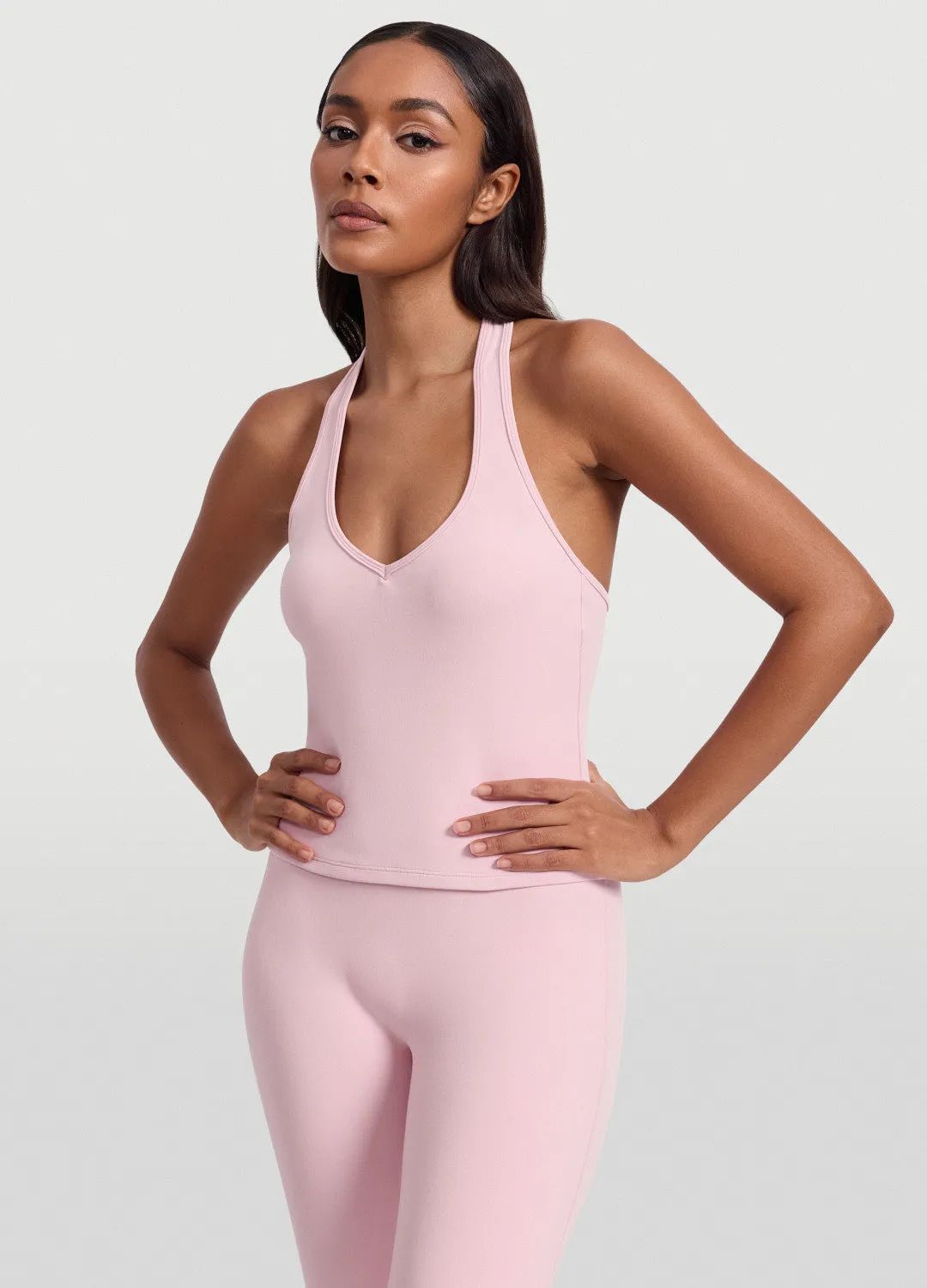 Comfort Improvement Reversible Wear Options Open Back Halter Tank Top