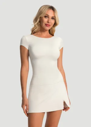 Reversible Design Concept Quick-Dry Fabric Open-Back T-Shirt
