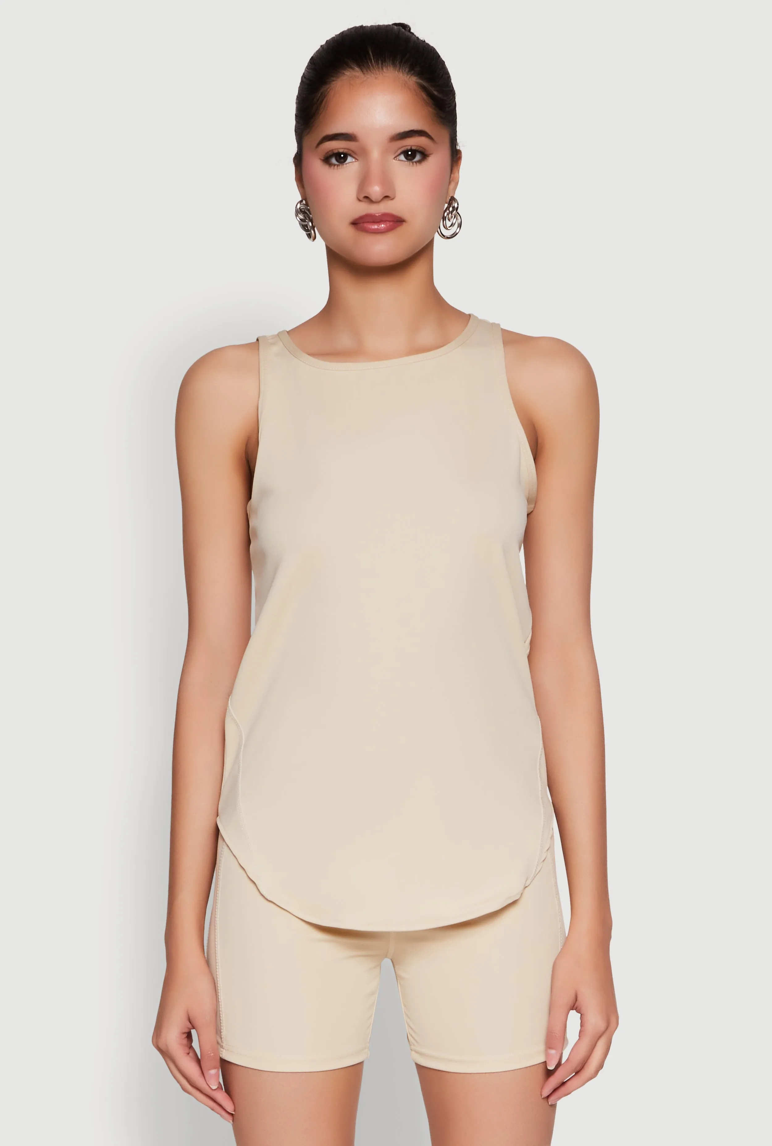 Stylish Mesh Detail High Neck Sleeveless Tank Top Return - on - investment - high