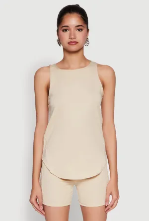 Stylish Mesh Detail High Neck Sleeveless Tank Top Return - on - investment - high