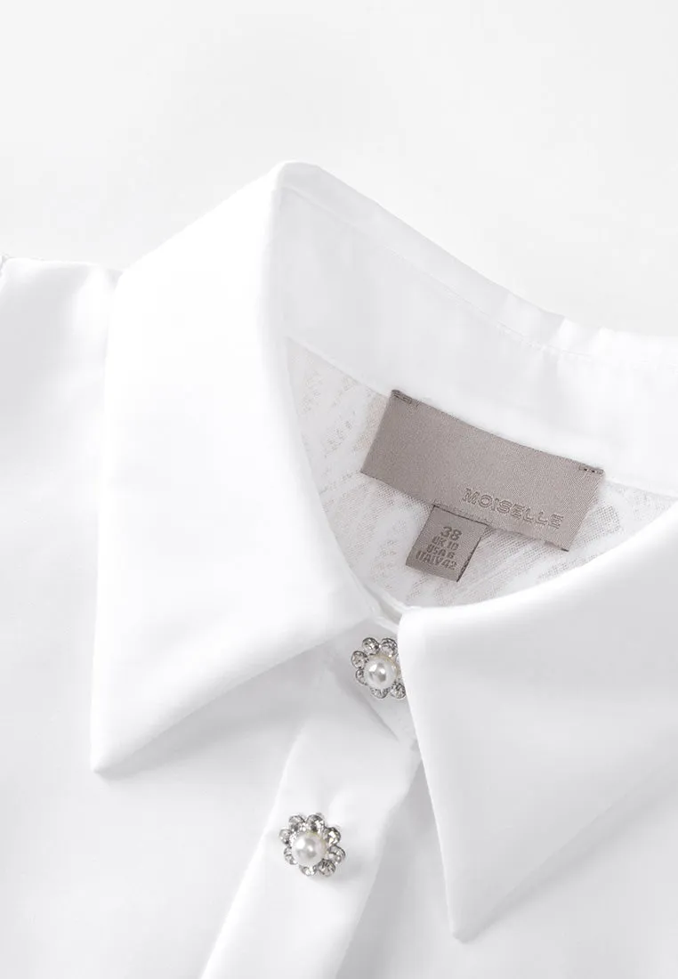 Street Sport Antistatic Embroidered Sequin-detail Mesh Lace Shirt Dress
