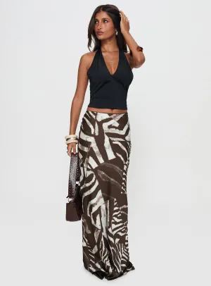 Durable Hem Minimal Style Rowana Maxi Skirt Multi