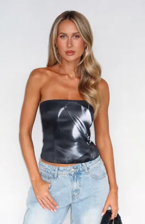 Eco Conscious Packaging I'll Be Alright Strapless Bustier Midnight Twist