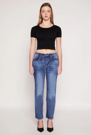 Brunch Outfit Night Out WAX Straight Leg Whiskered Jeans