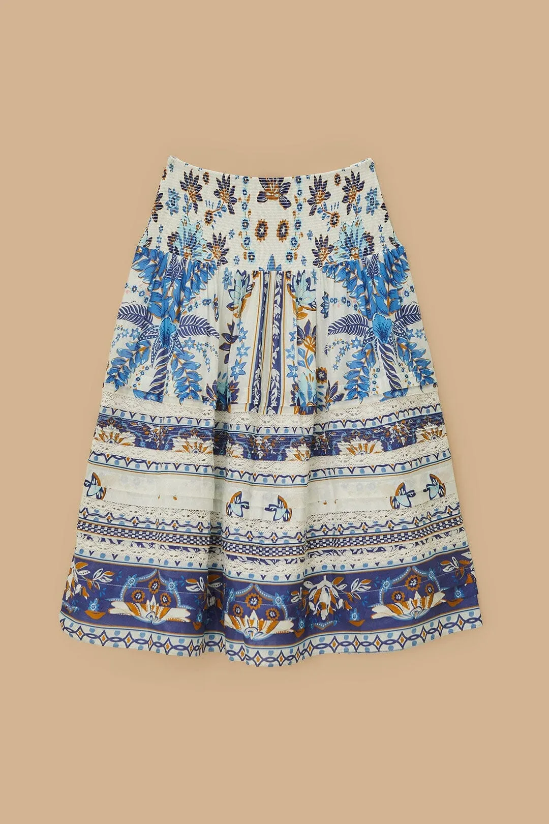 Clean Style Outfit Details Off-White Ana Tapestry Organic Cotton Midi Skirt
