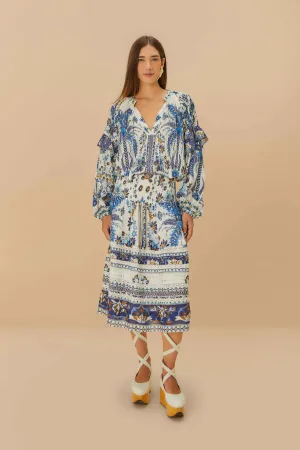 Off-White Ana Tapestry Organic Cotton Midi Skirt Collaboration Piece