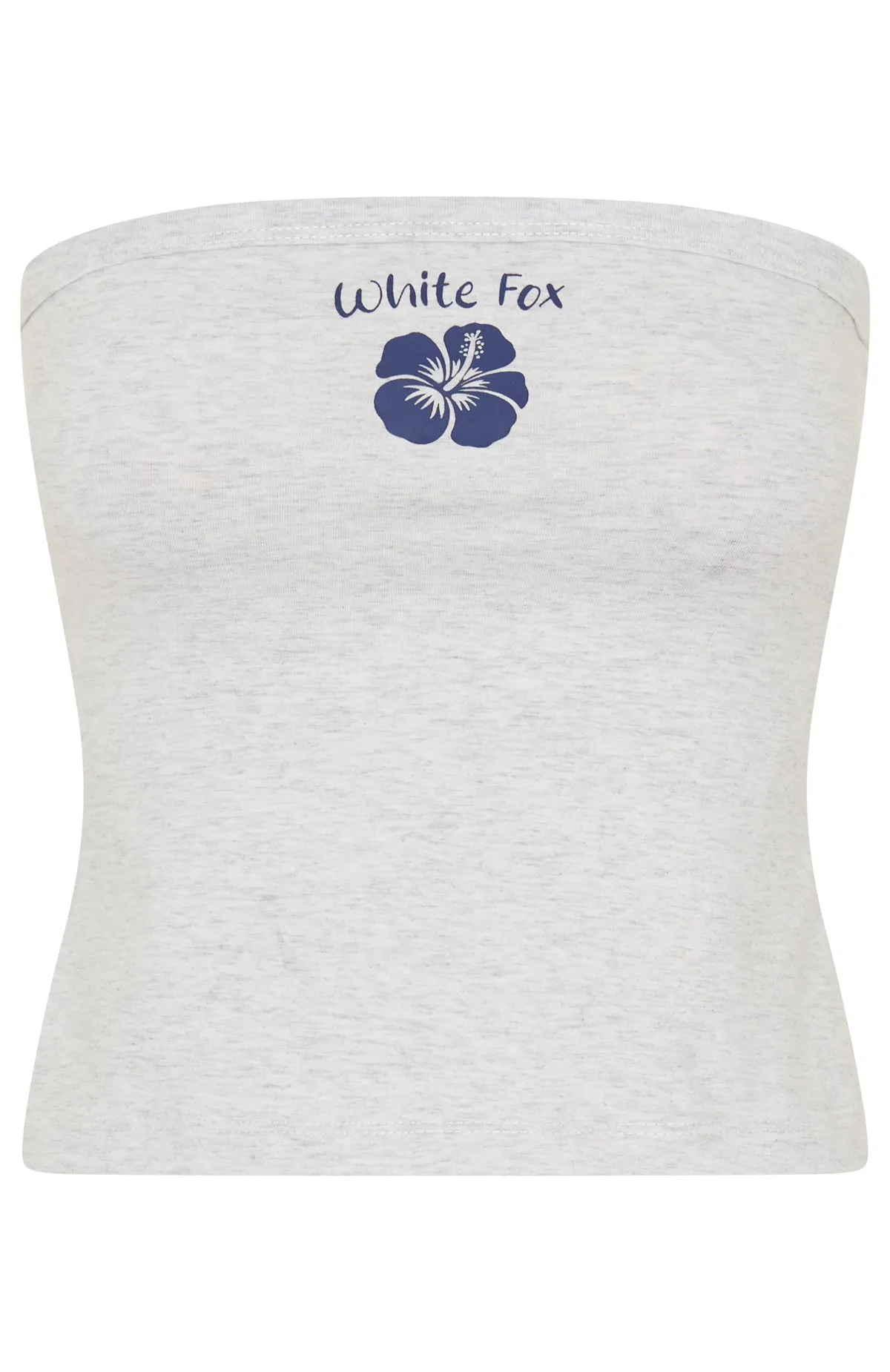 Buy Your Own Flowers Strapless Top Grey Marle Airflow Vents Relaxed Blouse
