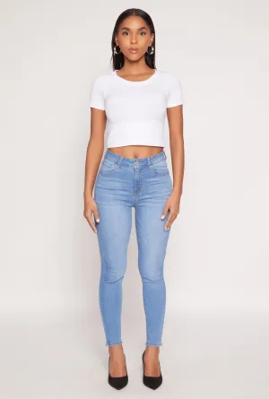 Party Look Luxury WAX Stretch High Waisted Skinny Jeans