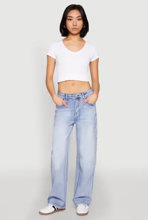 WAX Straight Whiskered Jeans Soft Eco Friendly All Body Fit