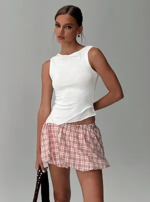 Cydnee Bubble Hem Mini Skort Red Multi Red Carpet Look