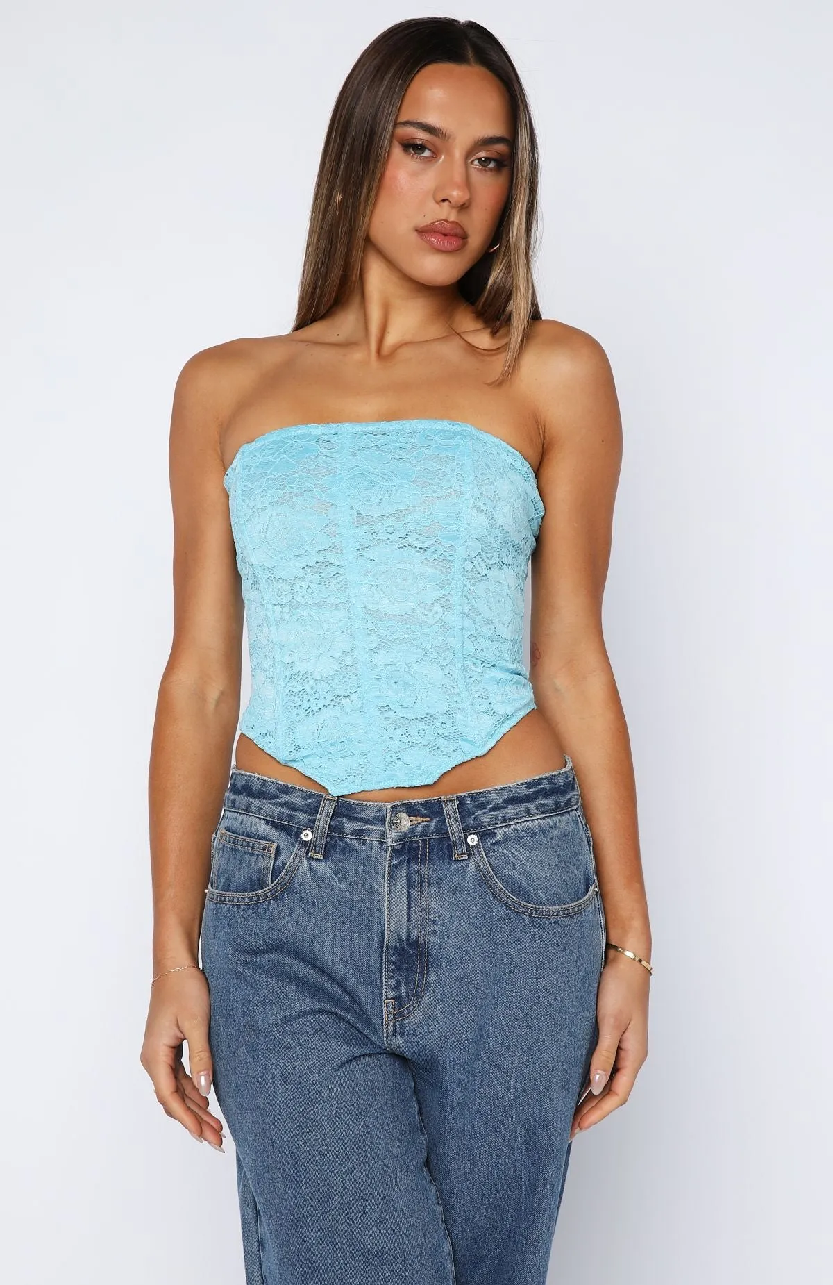 Play Your Part Strapless Bustier Cyan FlexibleMobility
