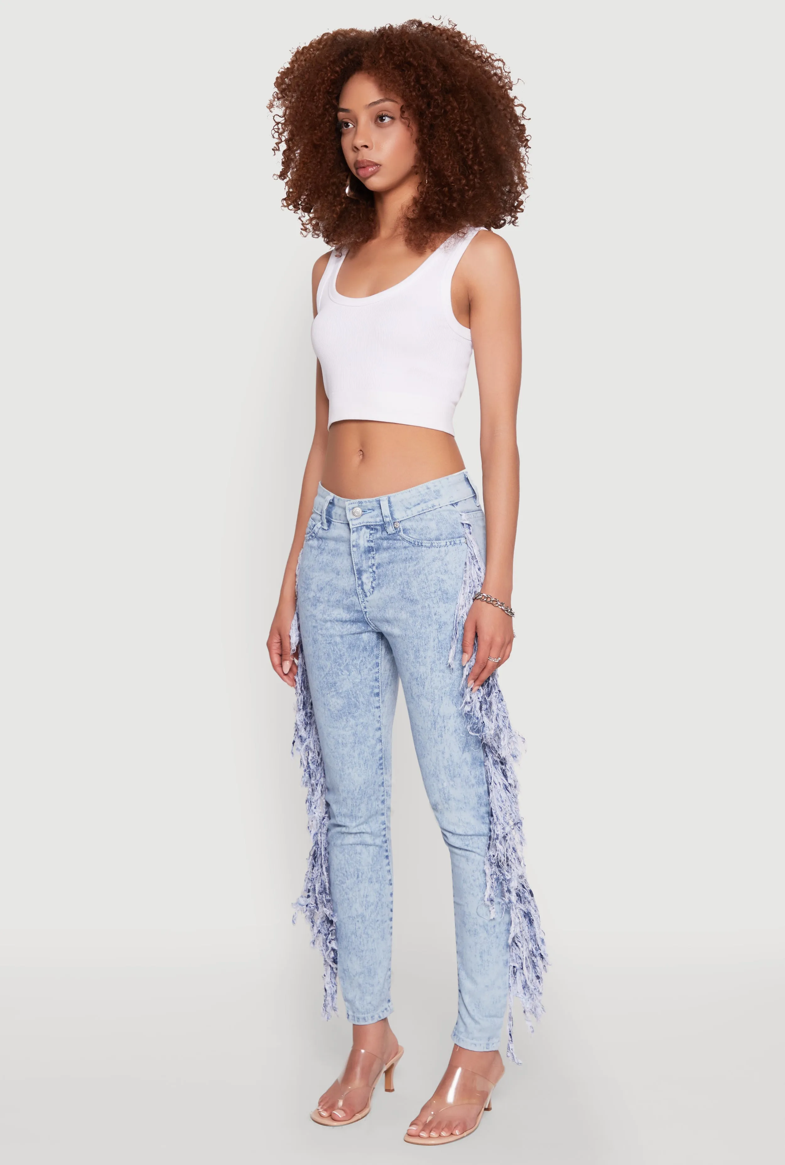 Daily Fit All Round Piece Mineral Wash Fringe Jeans