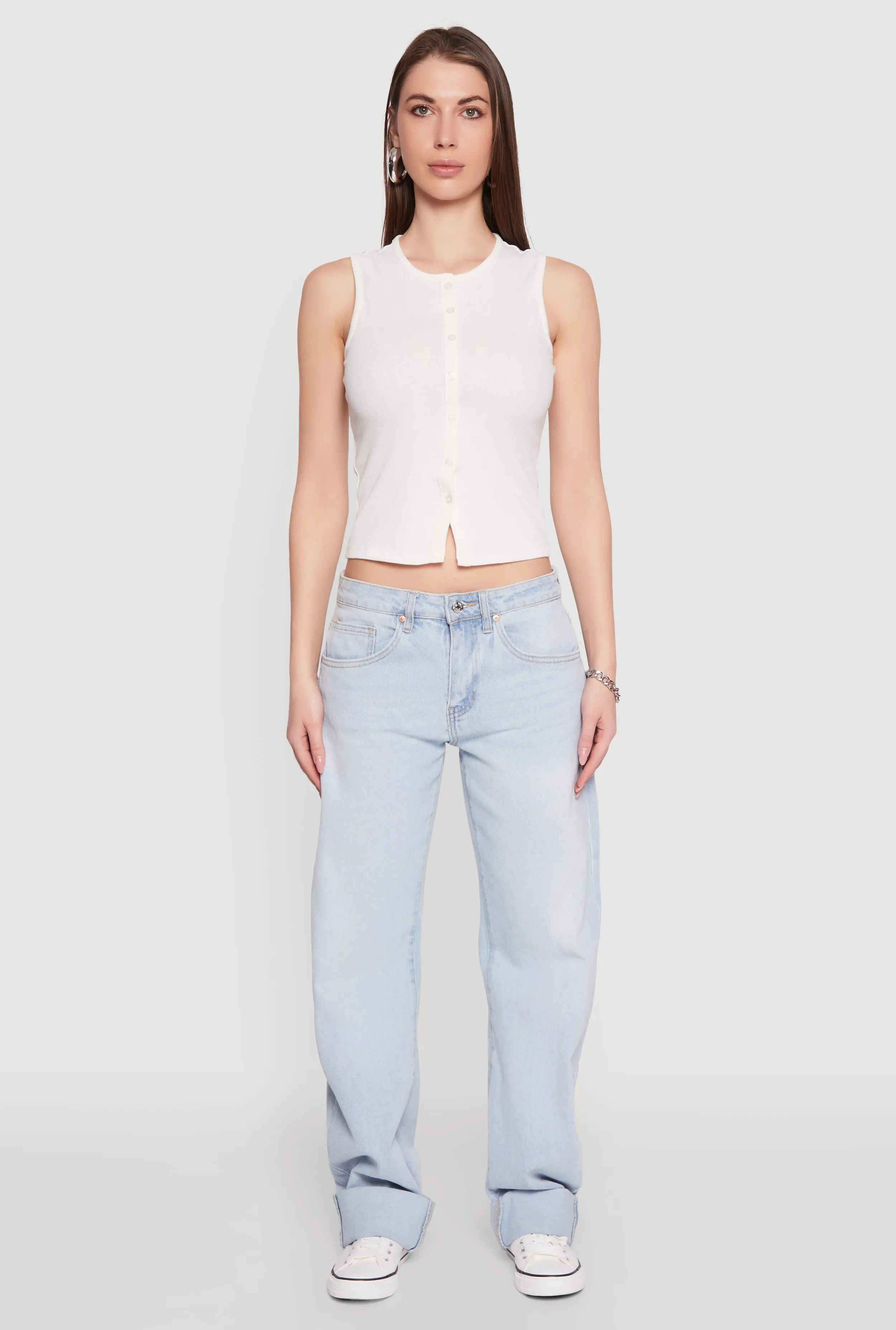 City Walk Weekend Warrior Almost Famous Whiskered Roll Cuff Jeans