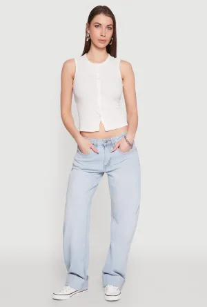 Smooth Creative Look Adult Fashion Unisex Wear Classic Professional Wear Almost Famous Whiskered Roll Cuff Jeans