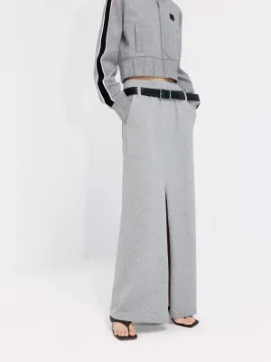 Floor Length Modern Chic Front Slit Maxi Skirt
