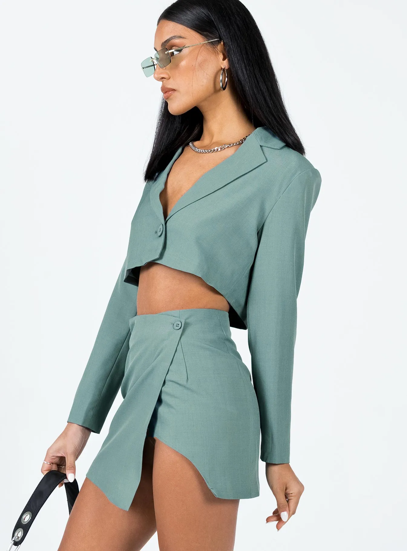 The Reggie Mini Skirt Slate Refined Style