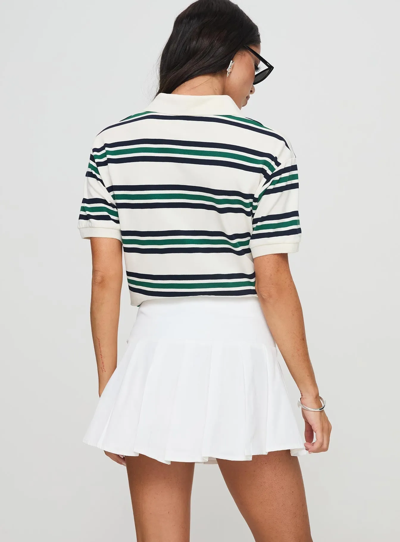 Stretchable Waist All Day Cartwright Mini Skirt White