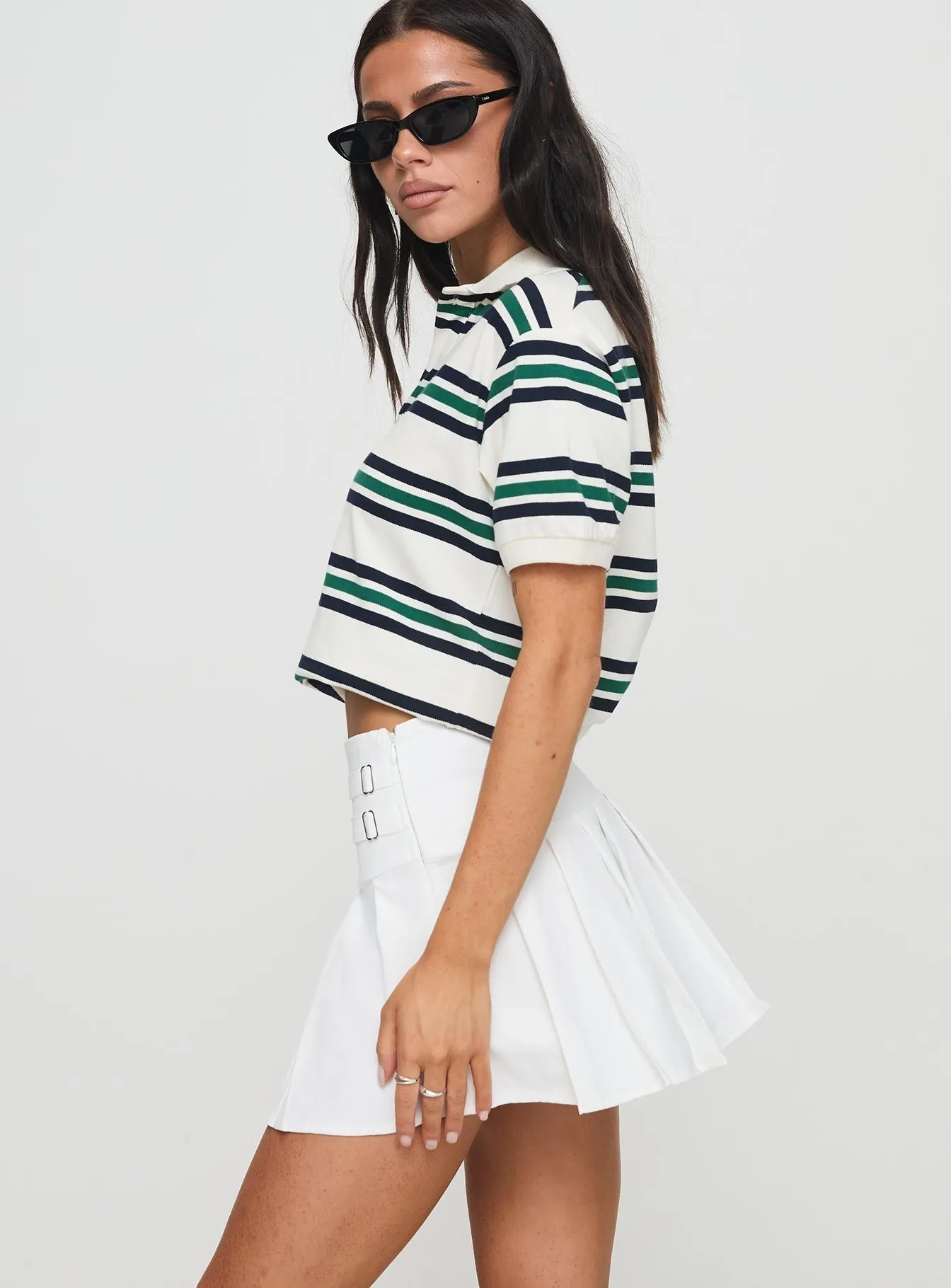 Cartwright Mini Skirt White Sustainable Fabric