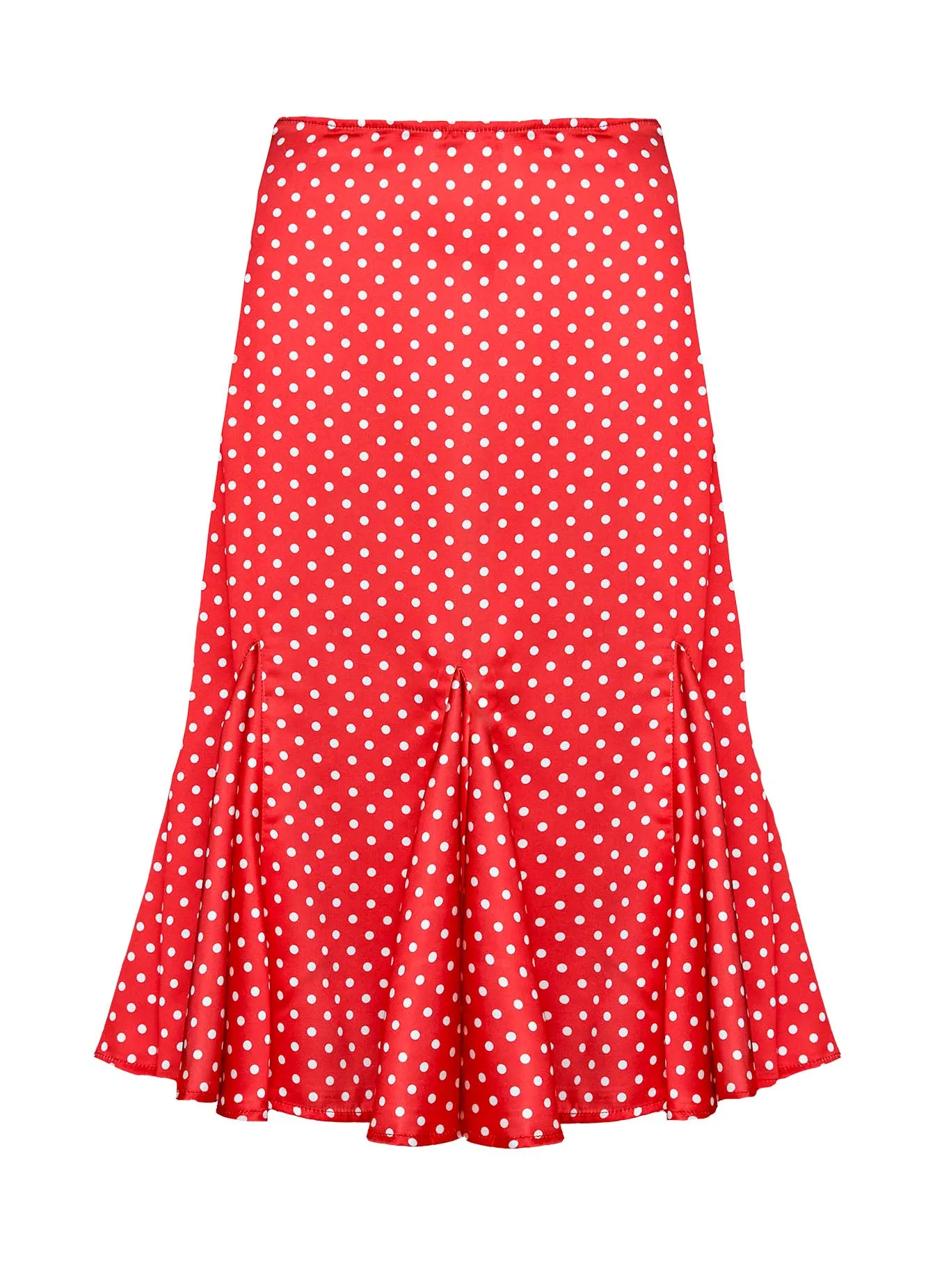 Smooth Layer Musemeci Midi Skirt Red