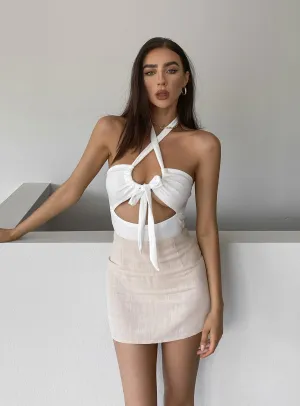 Soft Aesthetic Selby Mini Skirt Oatmeal Lower Impact