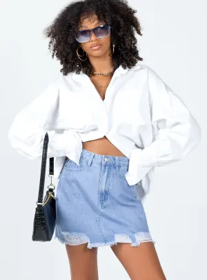 Giannia Denim Mini Skirt Ankle length