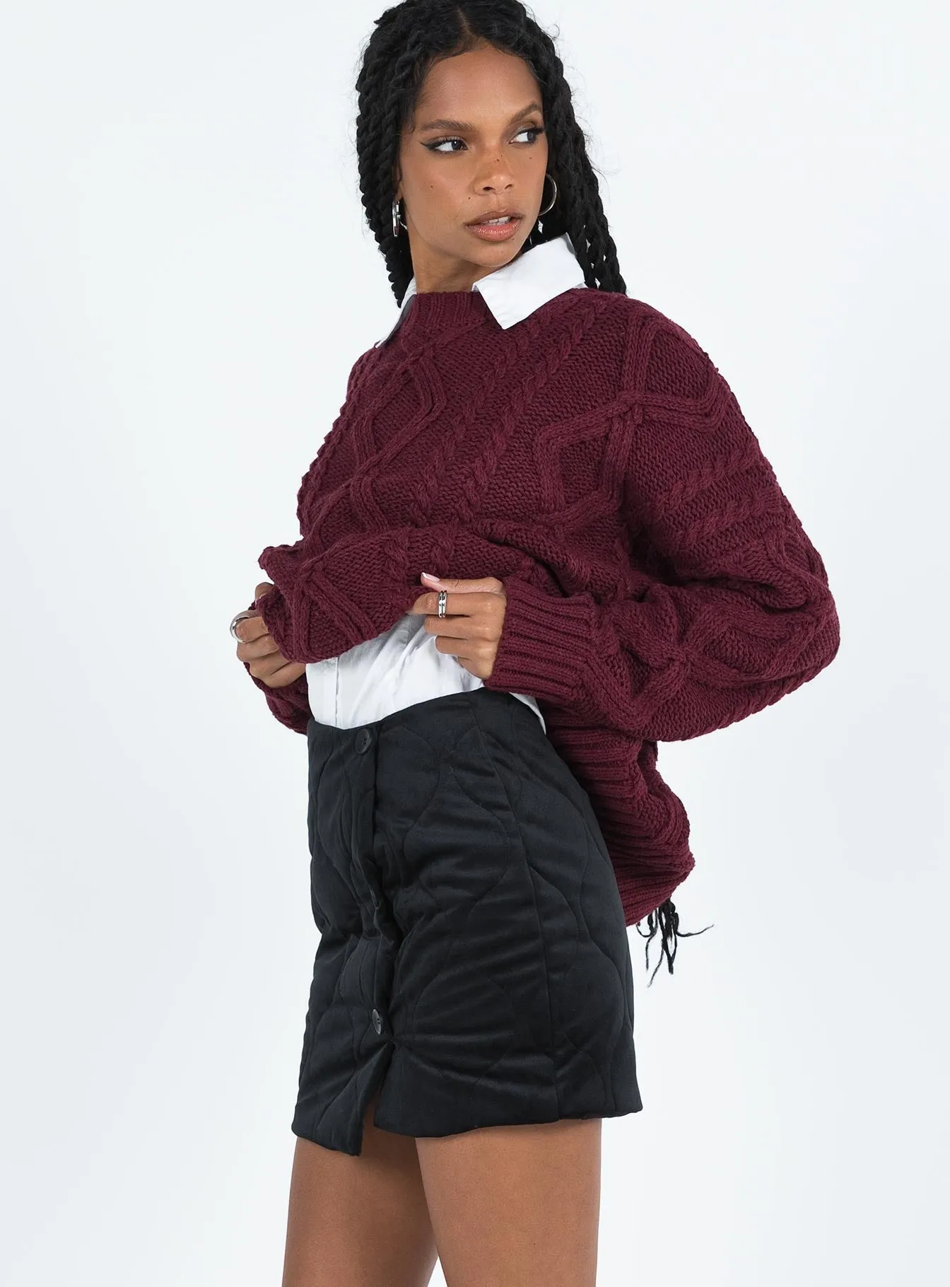Layered Look Sustainable Innovation Koster Quilted Skirt Black