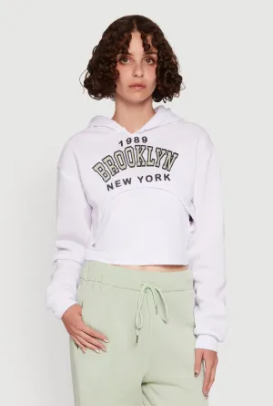 1989 Brooklyn Hooded Shrug Sweatshirt and Caged Back Cami Abrasion Resistant Material