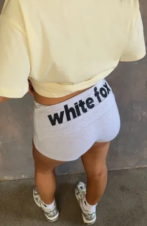 desert style Breathable fabric From The Archives Gigi Fold Over Booty Shorts Grey Marle