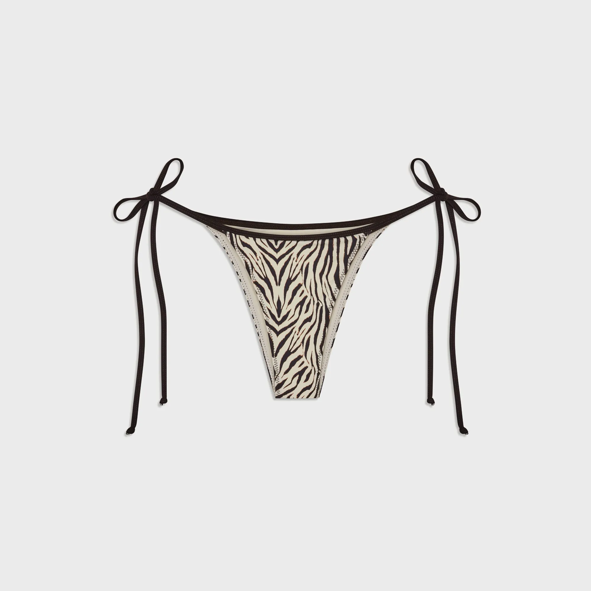 Compression Fit Lining Zero Gravity Fit Frankies Bikinis Mackenzie Bottom - Zebra Print