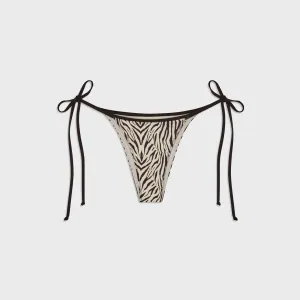 Frankies Bikinis Mackenzie Bottom - Zebra Print Contoured Cup Structure Four Way Stretch