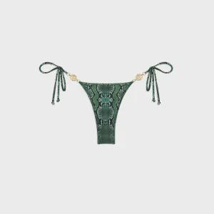 Mold Resistant Textile Reinforced Seams Reina Olga Carioca Splash Skimpy Bikini Bottom - Texas Green