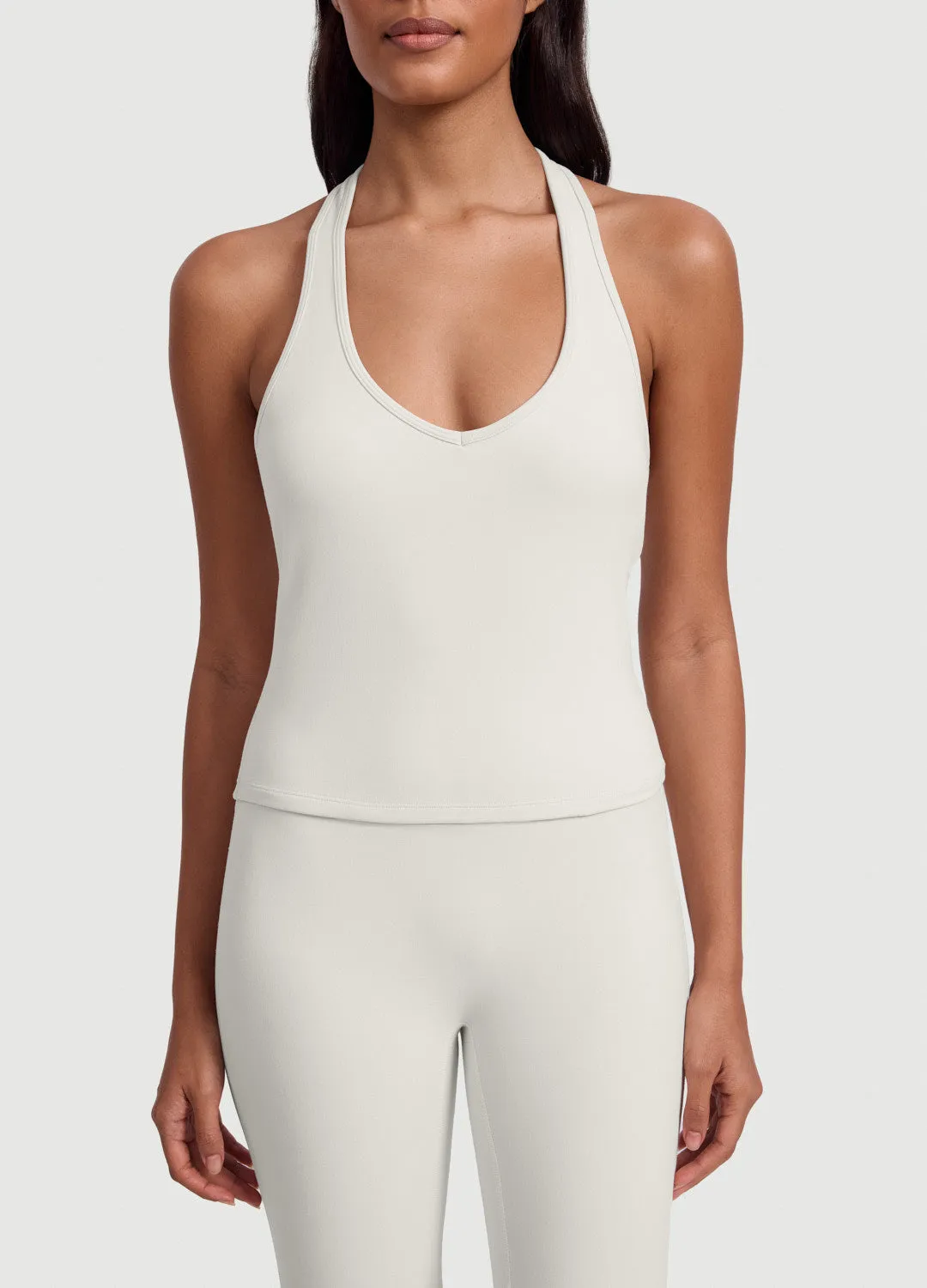 Open Back Halter Tank Top Quick Freshness