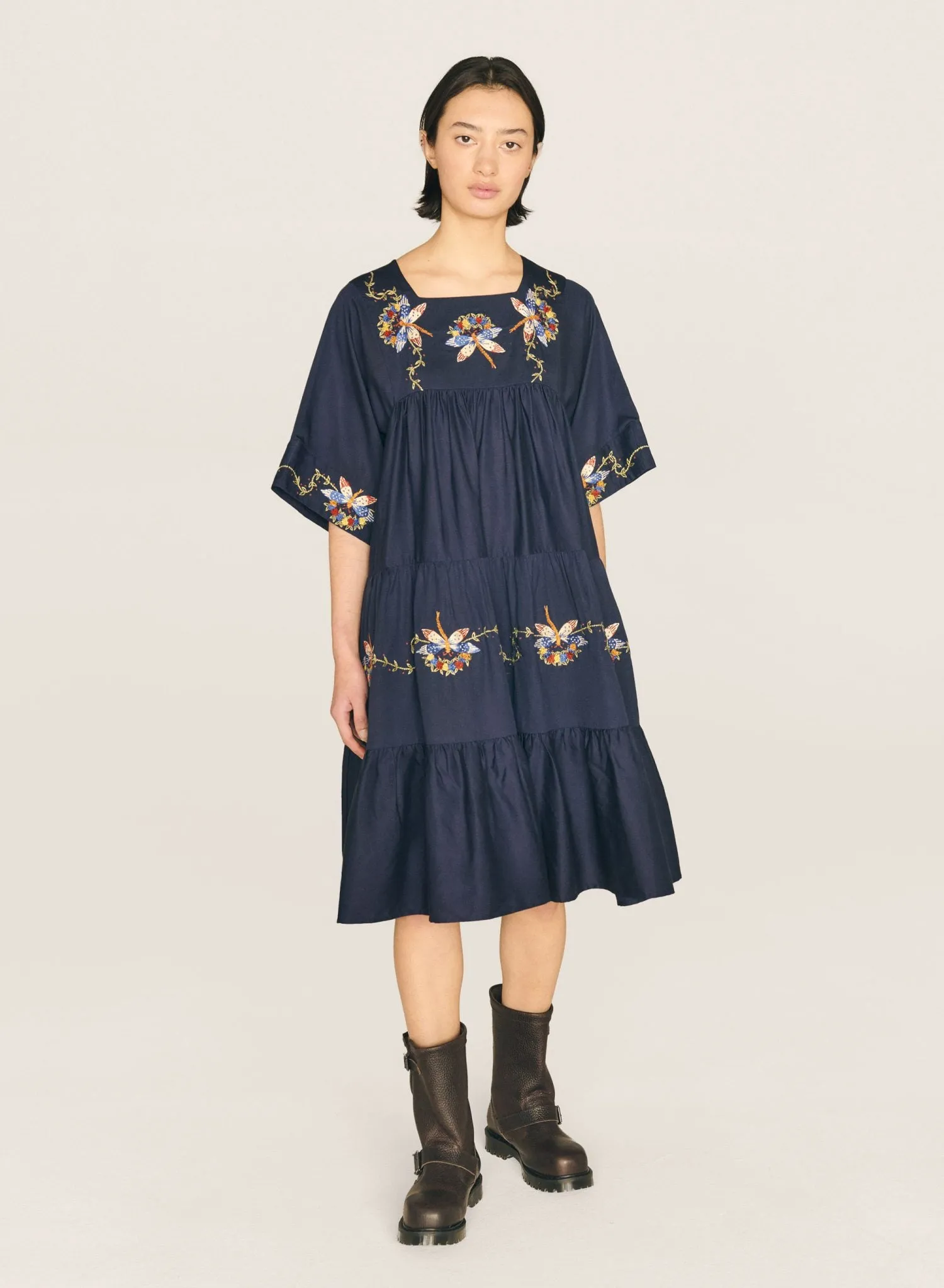 Navy Petite Paloma Dress Music Mood