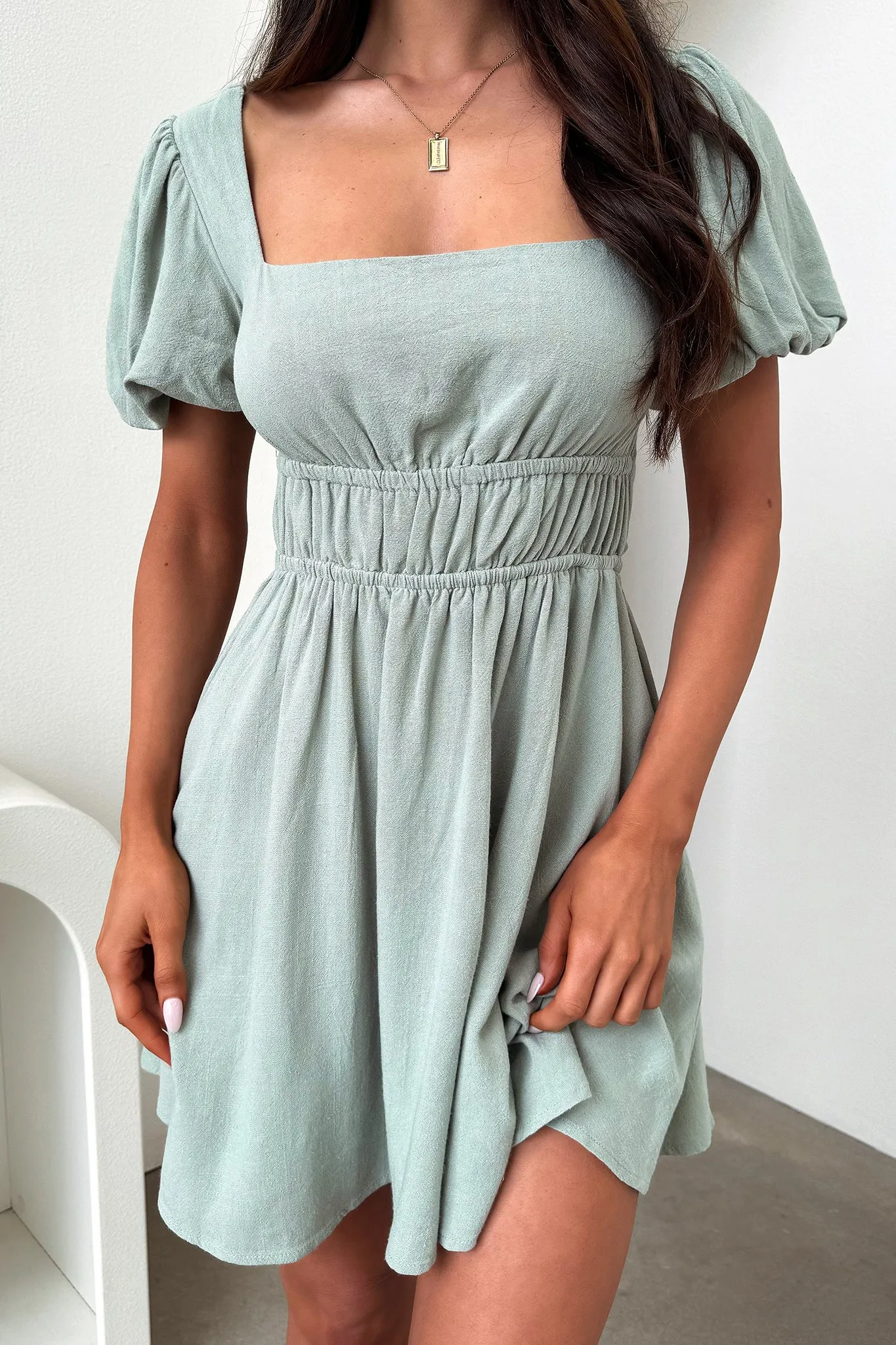 Comfort Fit Whitney Dress - Sage
