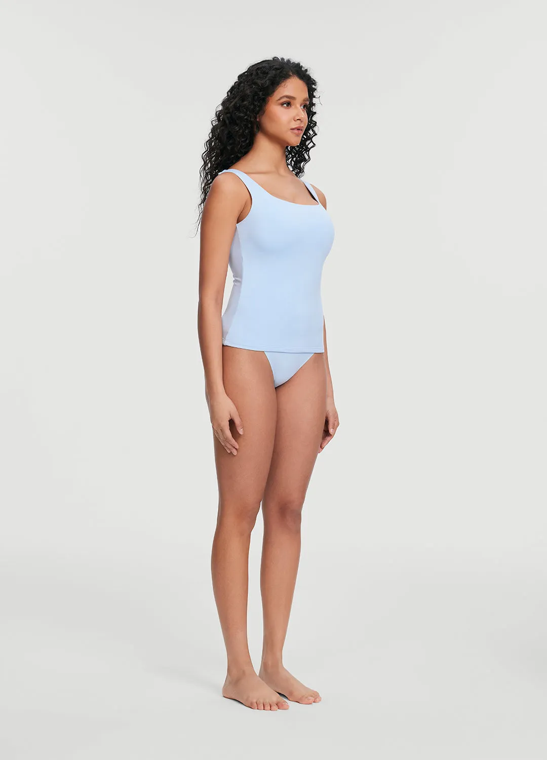 intermittent use Square Neck Tank Top