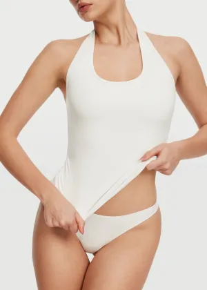 Halter Neck Tank Top Athletic Performance Blend Modern Fit
