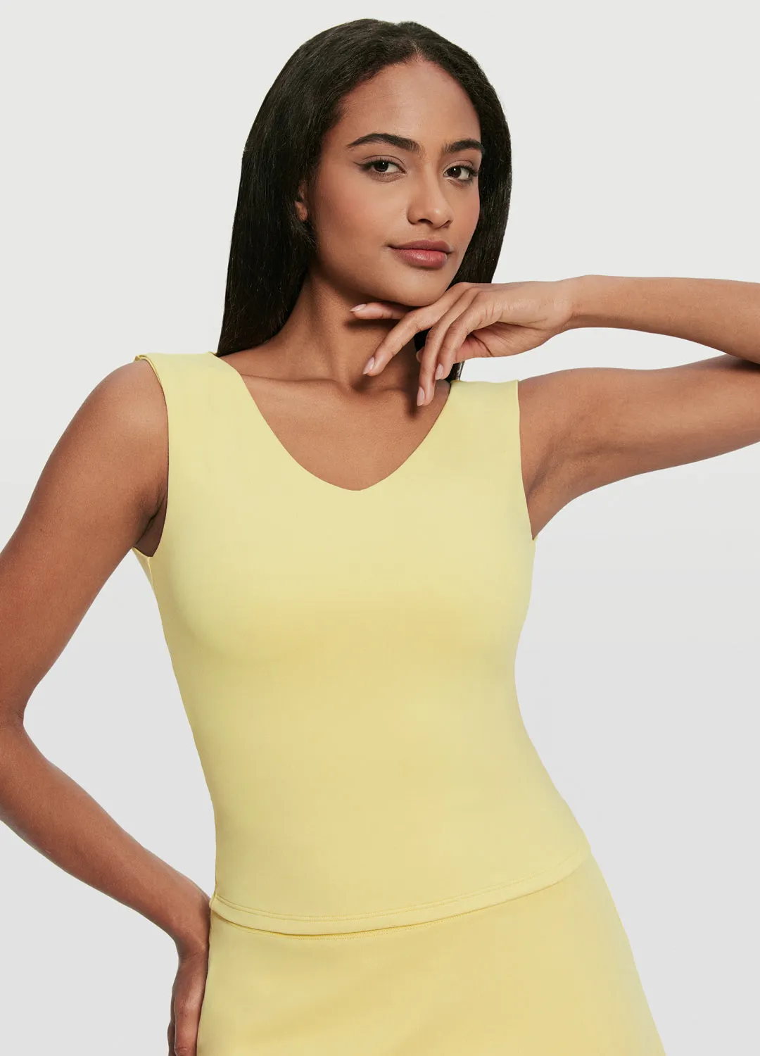 Open Back V-Neck Top suitable for beginners