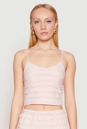 Daily Comfort Almost Famous Tiered Cropped Cami