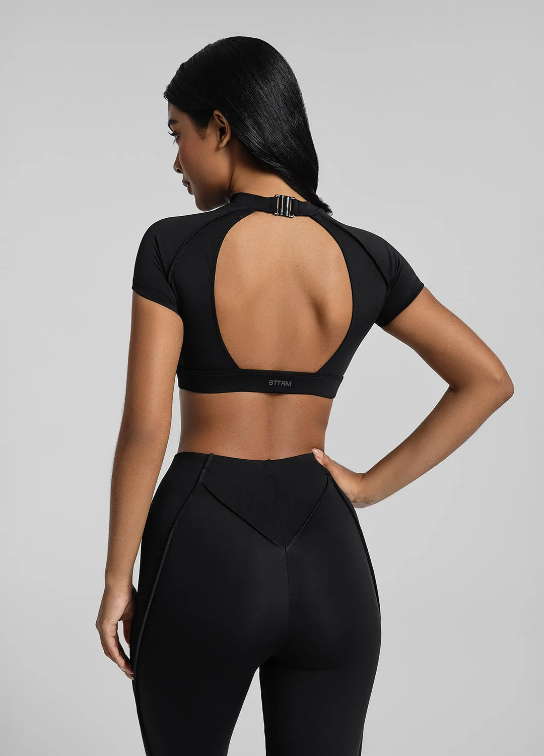 jerky movement Open-Back Crop Top