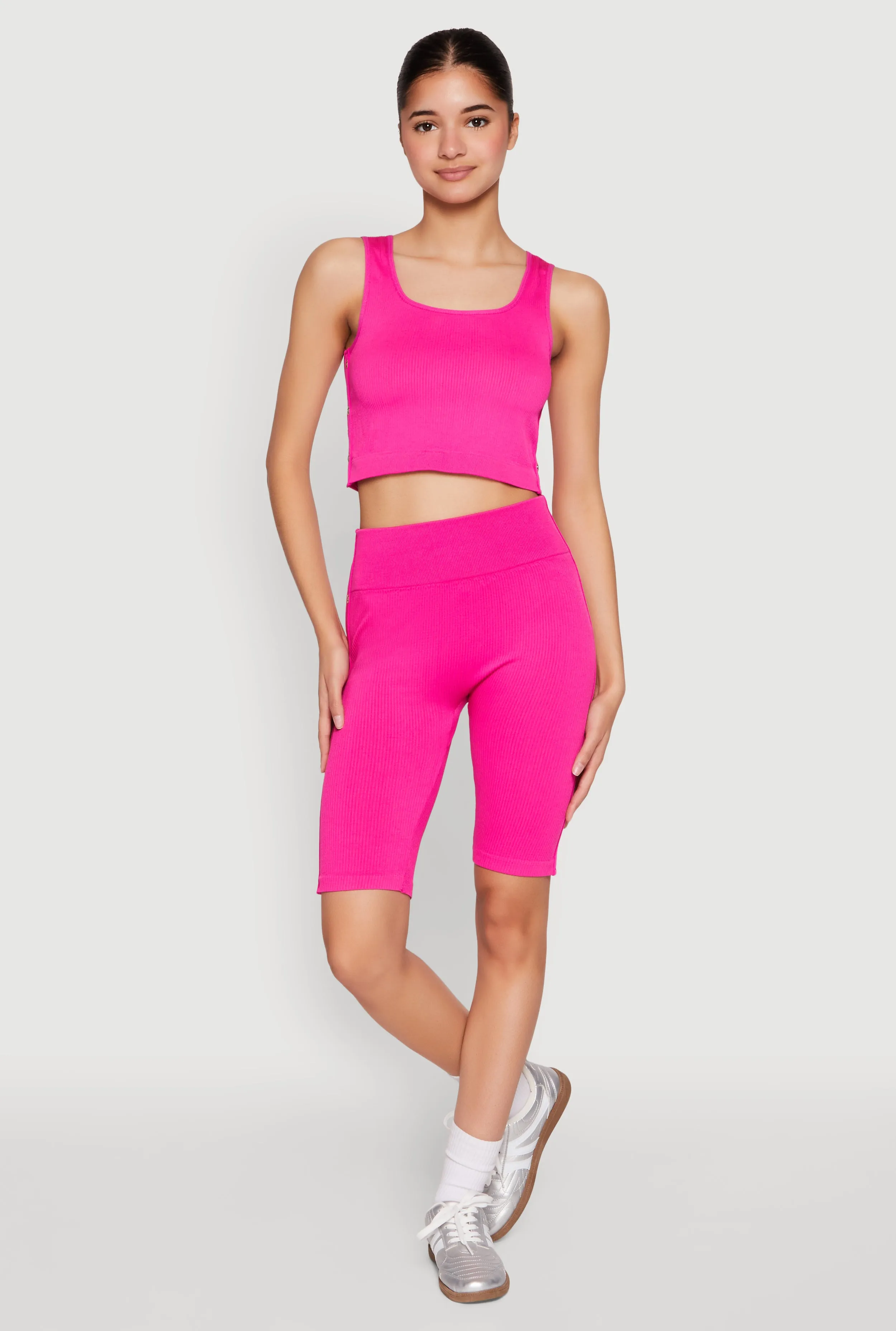suitable for hobbyists Learning - effective Grommet Side Cropped Tank Top