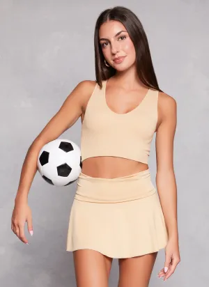 Rib Knit Seamless Crop Top fresh water use