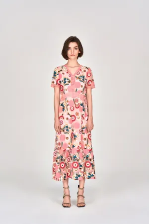 Spring Embroidery Pink Dress Date Vibe PrecisionTailoring