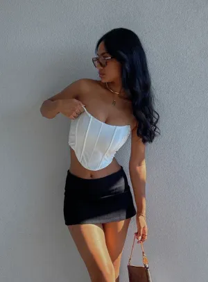 Smooth Edging Leo Mini Skirt Black
