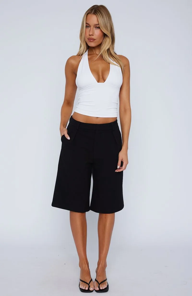 I'm With You Shorts Black Abrasion Resistant Material Polyester fabric