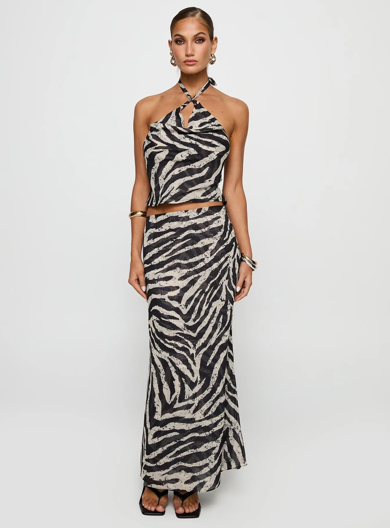 Eleganza Maxi Skirt Zebra Cultural Event
