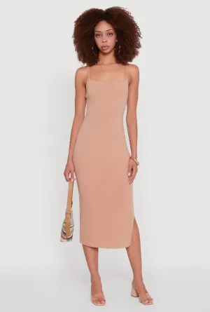 Trendy Scoop Neck Solid Cami Dress Everyday Smart