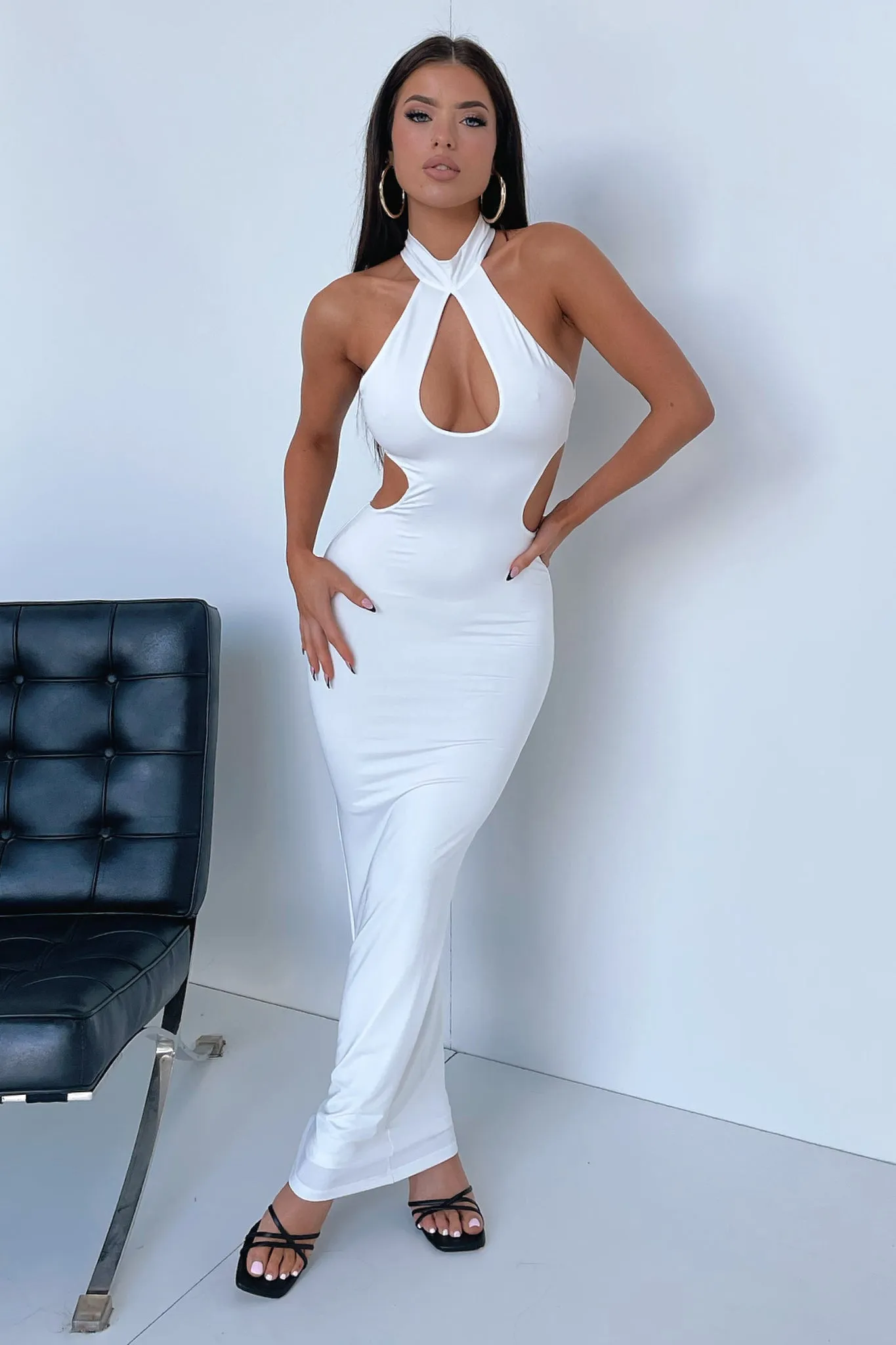 Peony Bloom Day-to-evening wear Gianna Maxi Dress - White