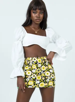 Motel Ima Skirt Retro Floral Plant Based Material Classic Design