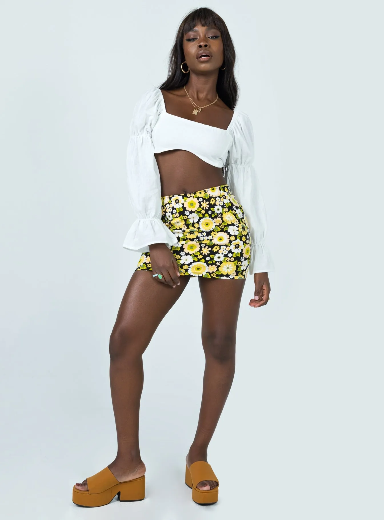 Fast fashion Casual Moments Motel Ima Skirt Retro Floral